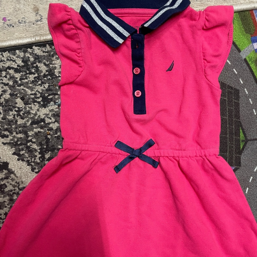Girls size 4 "Nautica" collared button dress NWOT